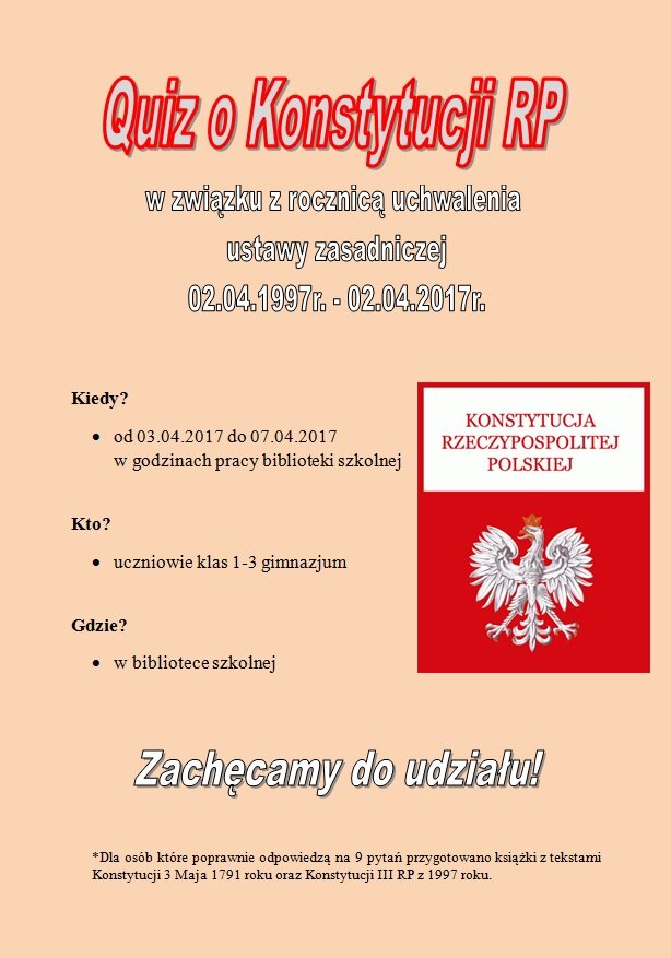 Quiz o konstytucji